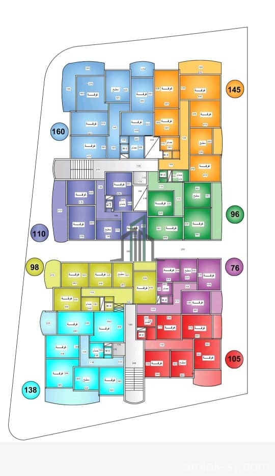 شقة 105م في بناء قيد الانشاء على المخطط للبيع