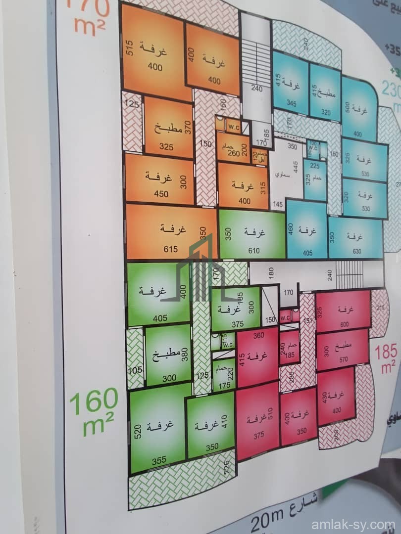 شقة 160م على مخطط دفعات على مراحل العمل
