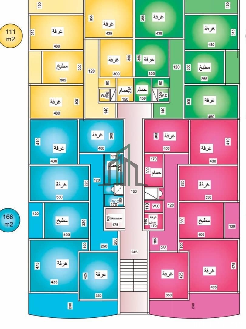 شقة 166م في بناء قيد الانشاء على المخطط في قصور شعيب للبيع